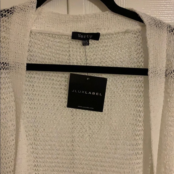 NWT JLUXLABEL White Sienna Crochet Cardigan - Picture 5 of 11